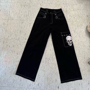 Black Skull Pants Size M